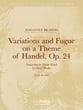 VARIATIONS AND FUGUE ON A THEME OF HANDEL OP 24 cover